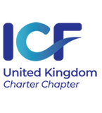 Blue ICF logo.