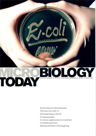 Cover of Microbiology Today, issue of August 2004