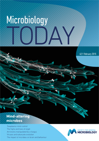 Cover of Microbiology Today, issue of February 2015