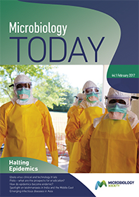 Cover of Microbiology Today, issue of February 2017