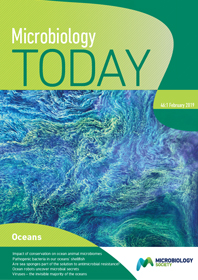 Cover of Microbiology Today, issue of February 2019