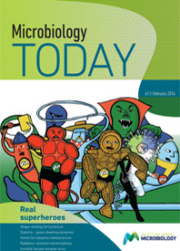 Cover of Microbiology Today, issue of February 2014