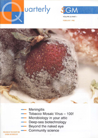 Cover of Microbiology Today, issue of February 1998