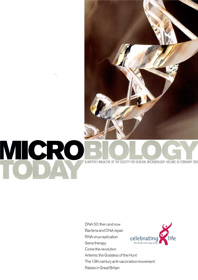 Cover of Microbiology Today, issue of February 2003