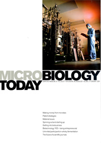 Cover of Microbiology Today, issue of February 2004