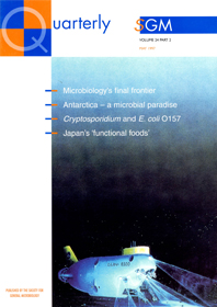 Cover of Microbiology Today, issue of May 1997