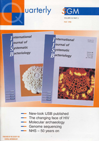 Cover of Microbiology Today, issue of May 1998