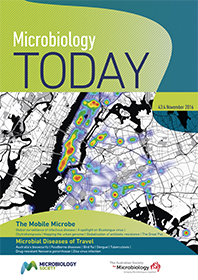 Cover of Microbiology Today, issue of November 2016