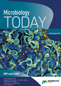 Cover of Microbiology Today, issue of November 2018