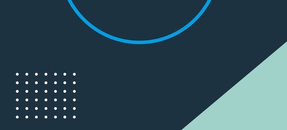 A navy banner cover with multi-coloured shapes.