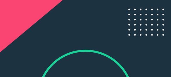 A navy banner cover with multi-coloured shapes.