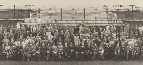 Group photo of delegates attending the Second International Congress of Microbiology held from 25 July – 1 August 1936 at University College London, U