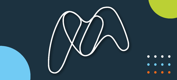 Navy blue banner with multi-colour circular shapes and the Microbiology Society logo in the centre.