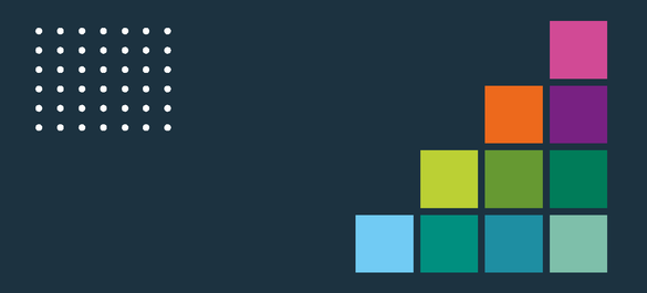 Multi-coloured steps going upwards